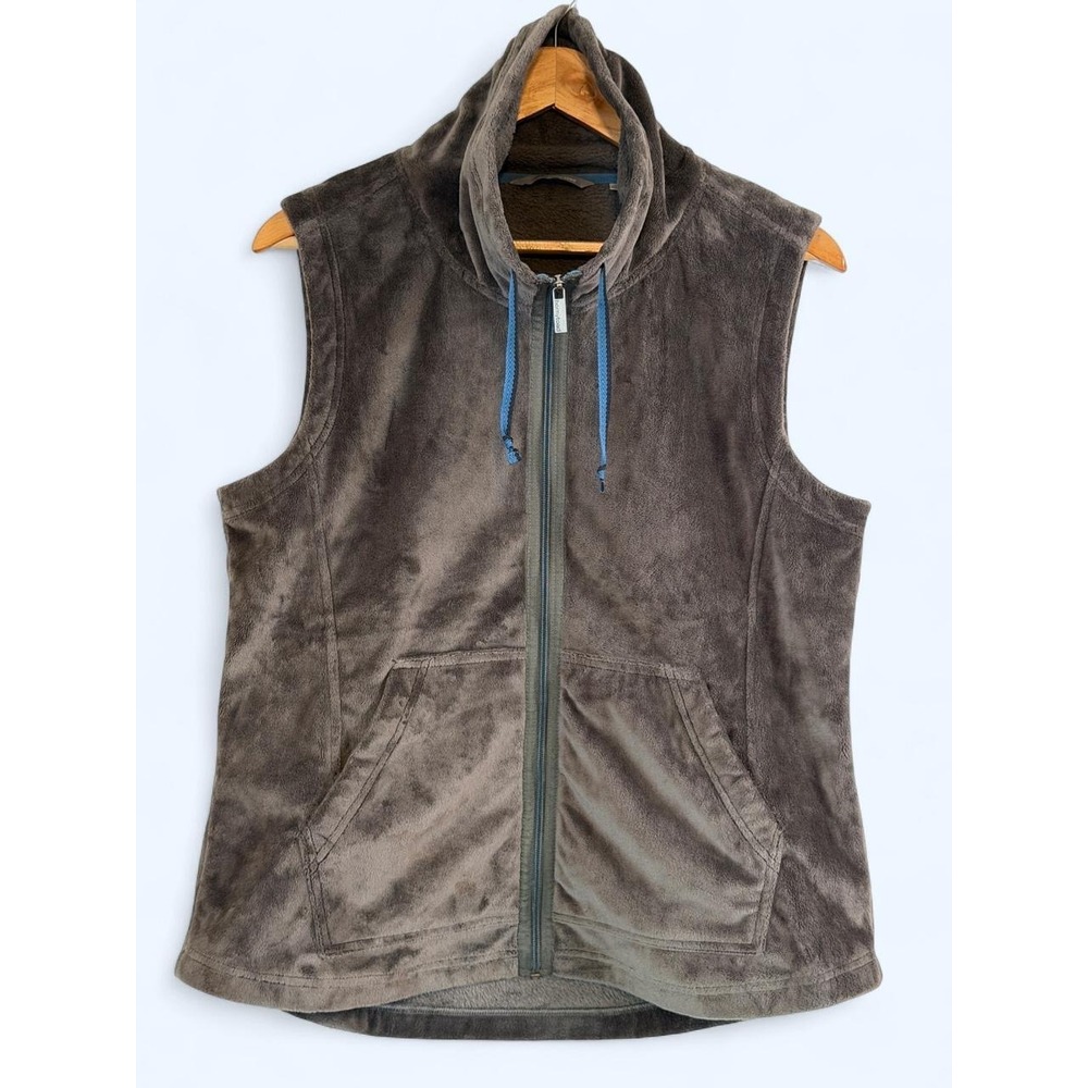 Vintage Horny Toad Fleece Zip Vest Grey Blue Size L Collectible Normcore Y2K